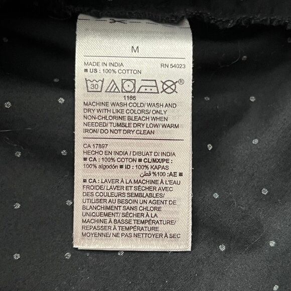 Old Navy "The Tunic" Black & White Polka Dot Long Sleeve Button Down Shirt M - Picture 6 of 6